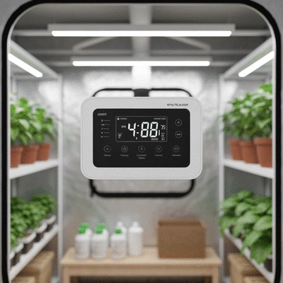 Smart control panel for grow tent ventilation system